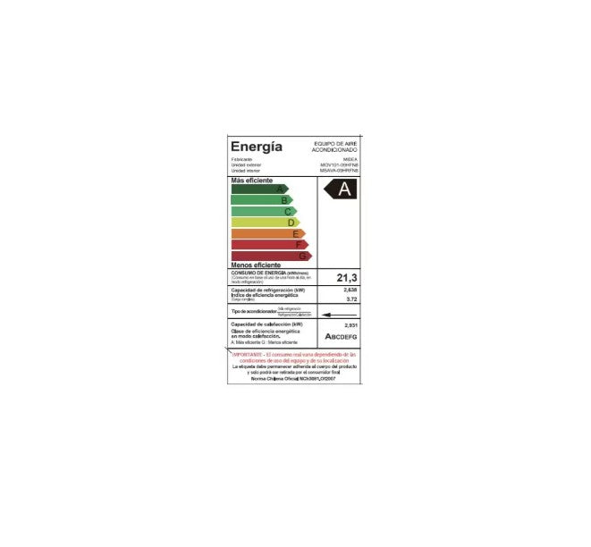 Aire Acondicionado Midea Airvolution 18.000 BTU Inverter R32