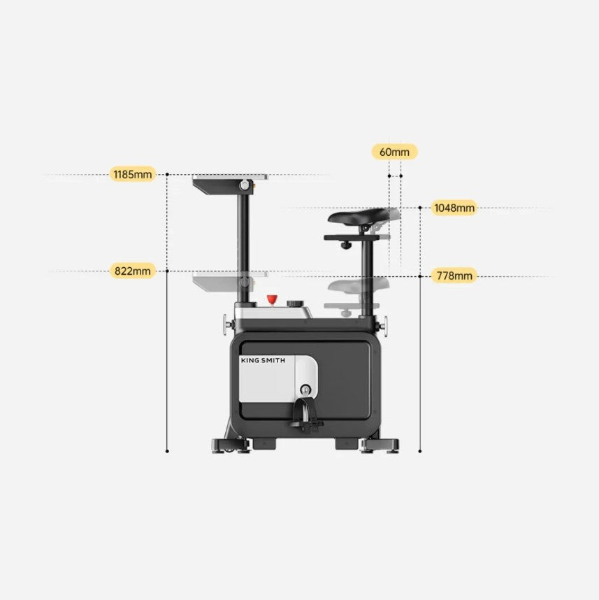 Bicicleta Estática Plegable KingSmith W1B, Resistencia Magnética 8 Niveles Hasta 120kg