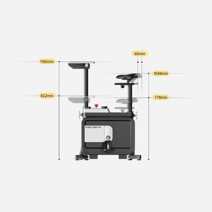Bicicleta Estática Plegable KingSmith W1B, Resistencia Magnética 8 Niveles Hasta 120kg