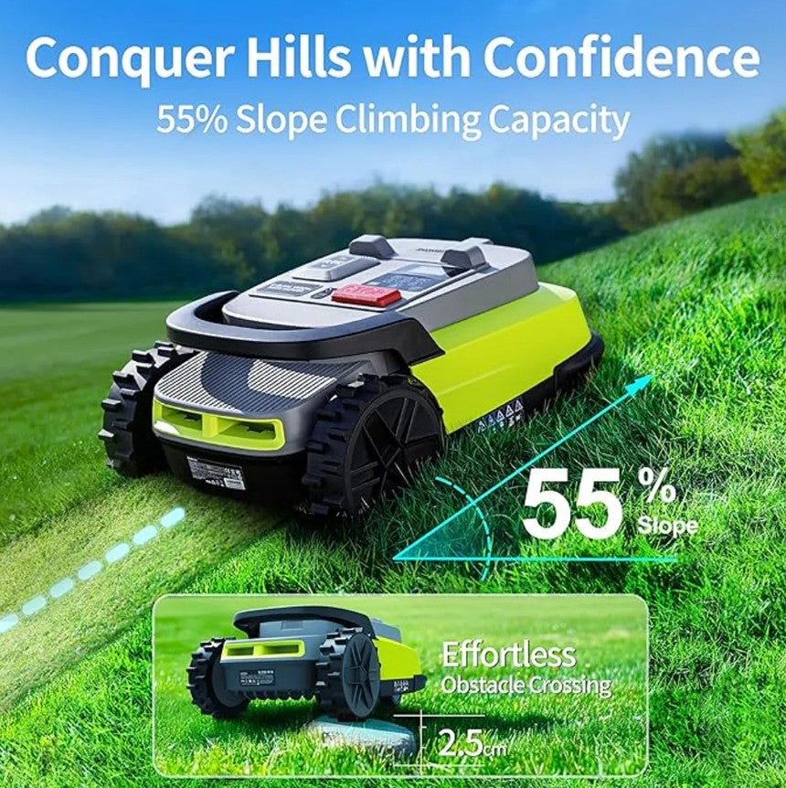 Robot Cortacésped UBHOME M10 RTK+AI Vision sin cable perimetral, con App Hasta 1000 m2