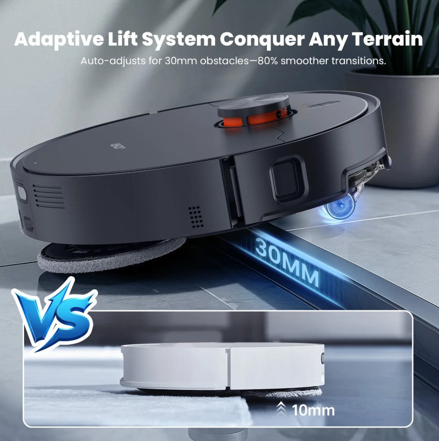 Aspiradora Robot JONR X1 Max 20000Pa con Mopa, App y Estación (Lavado 75°C + Secado 45°C)