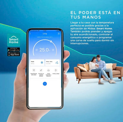 Aire Acondicionado Split Inverter Midea Breezeless Frio-Calor 12000 BTU + WiFi + Instalación Básica