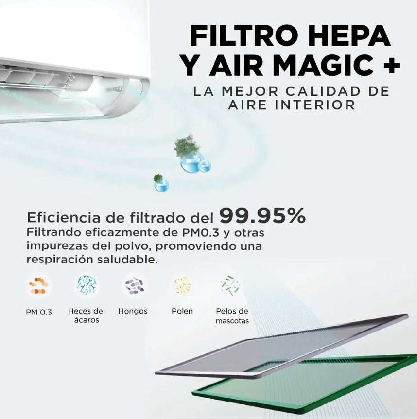 Aire Acondicionado Split Inverter Midea Breezeless Frio-Calor 12000 BTU + WiFi + Instalación Básica