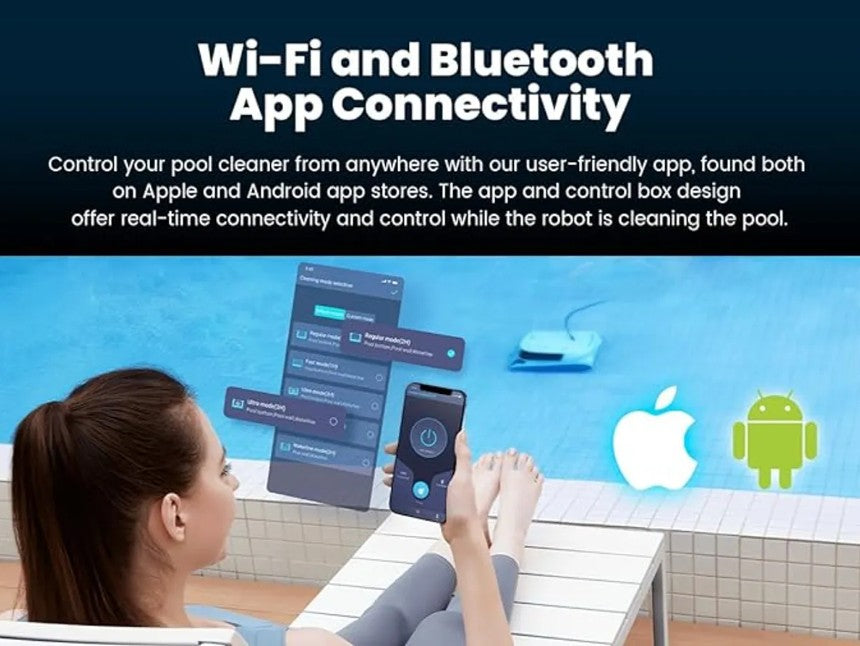 Robot Limpia Piscinas Poolmate Hydro 4 con App, 4L, para Piscinas Enterradas