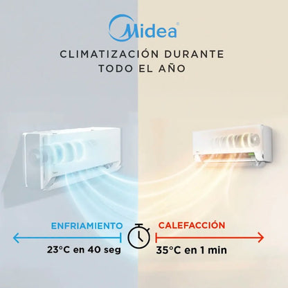 Aire Acondicionado Split Inverter Midea Breezeless Frio-Calor 12000 BTU + WiFi + Instalación Básica