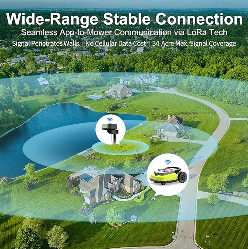 Robot Cortacésped UBHOME M10 RTK+AI Vision sin cable perimetral, con App Hasta 1000 m2